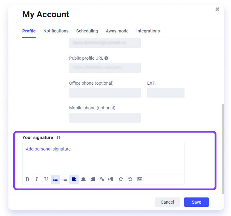 Email signature – Spark Hire Recruit Support